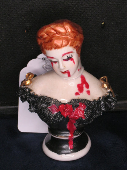 Vintage Porcelain Vampire Bust Repaint