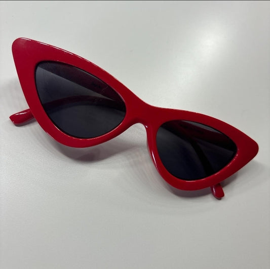Cherry Red Narrow Cat Eye Sunnies
