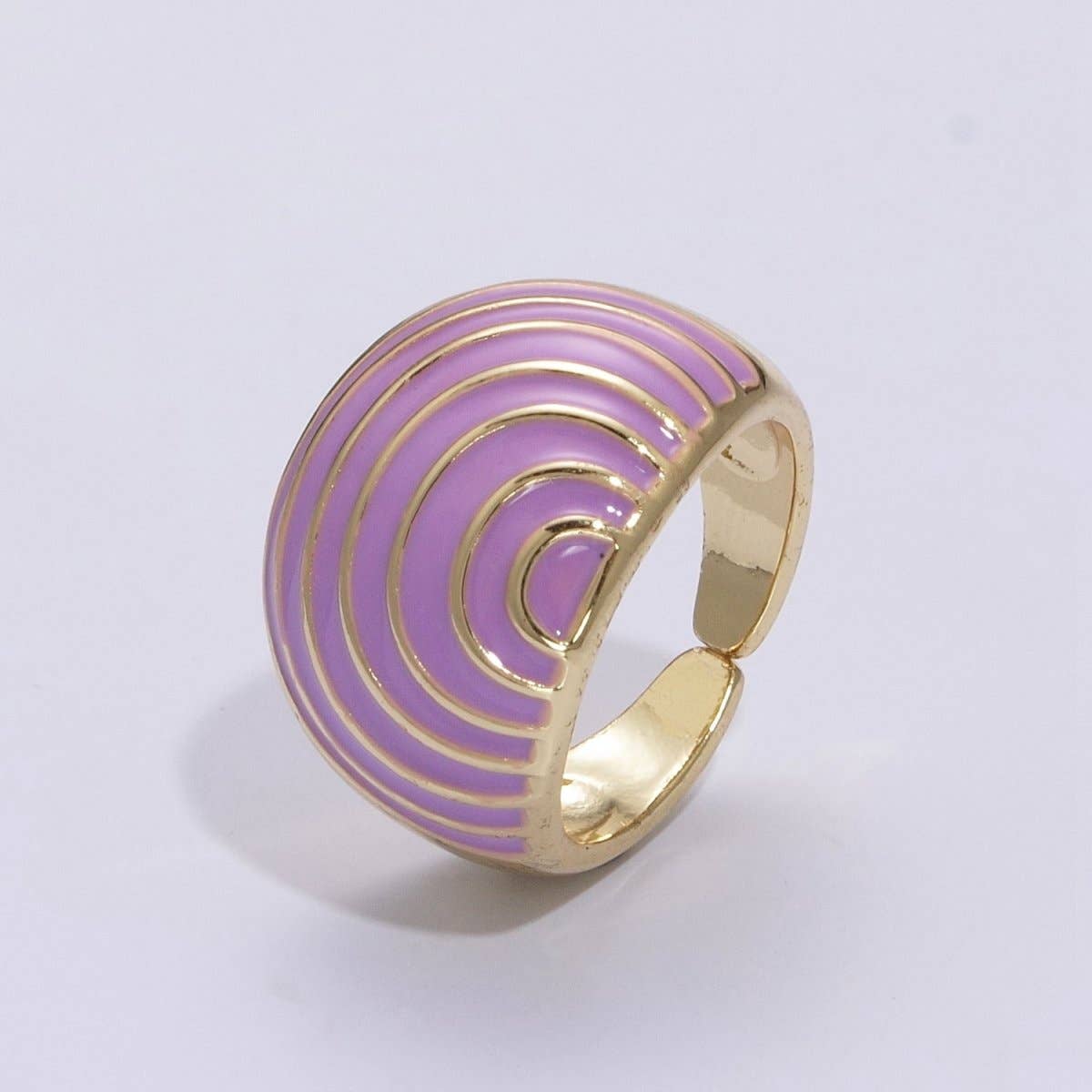 🌈 PRIDE Enamel Rainbow Dome Ring