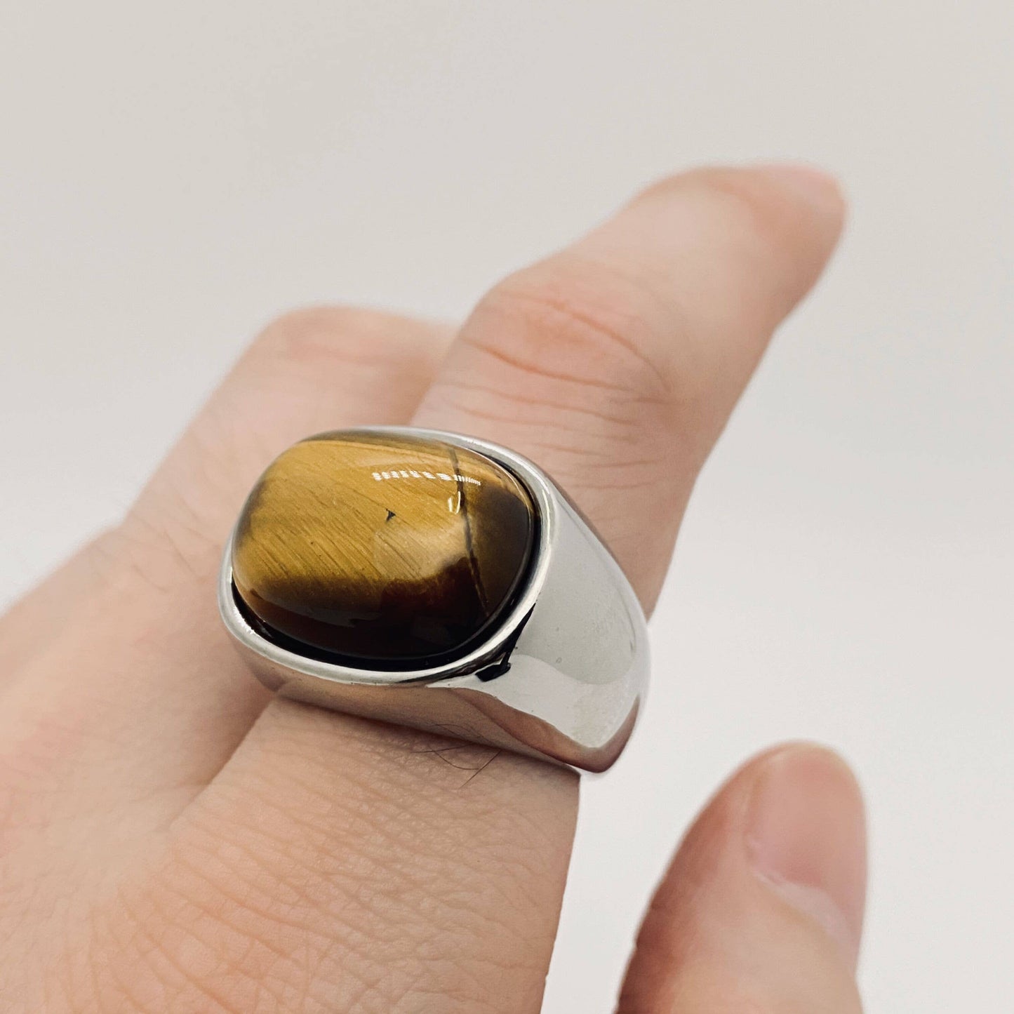 Tiger Eye Signet Ring