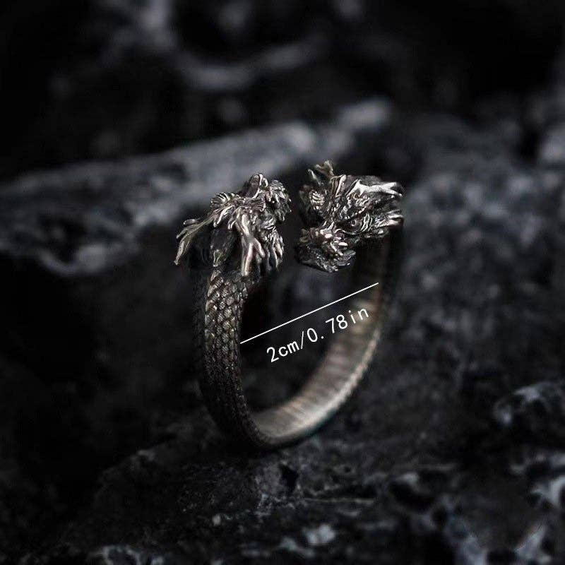 Double-Headed Dragon Open Style Ring