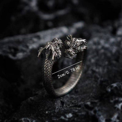 Double-Headed Dragon Open Style Ring