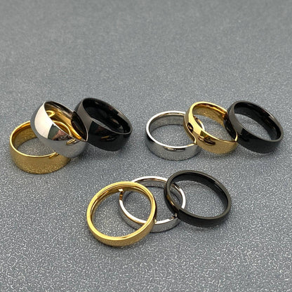 Simple Glossy Stainless Steel Ring