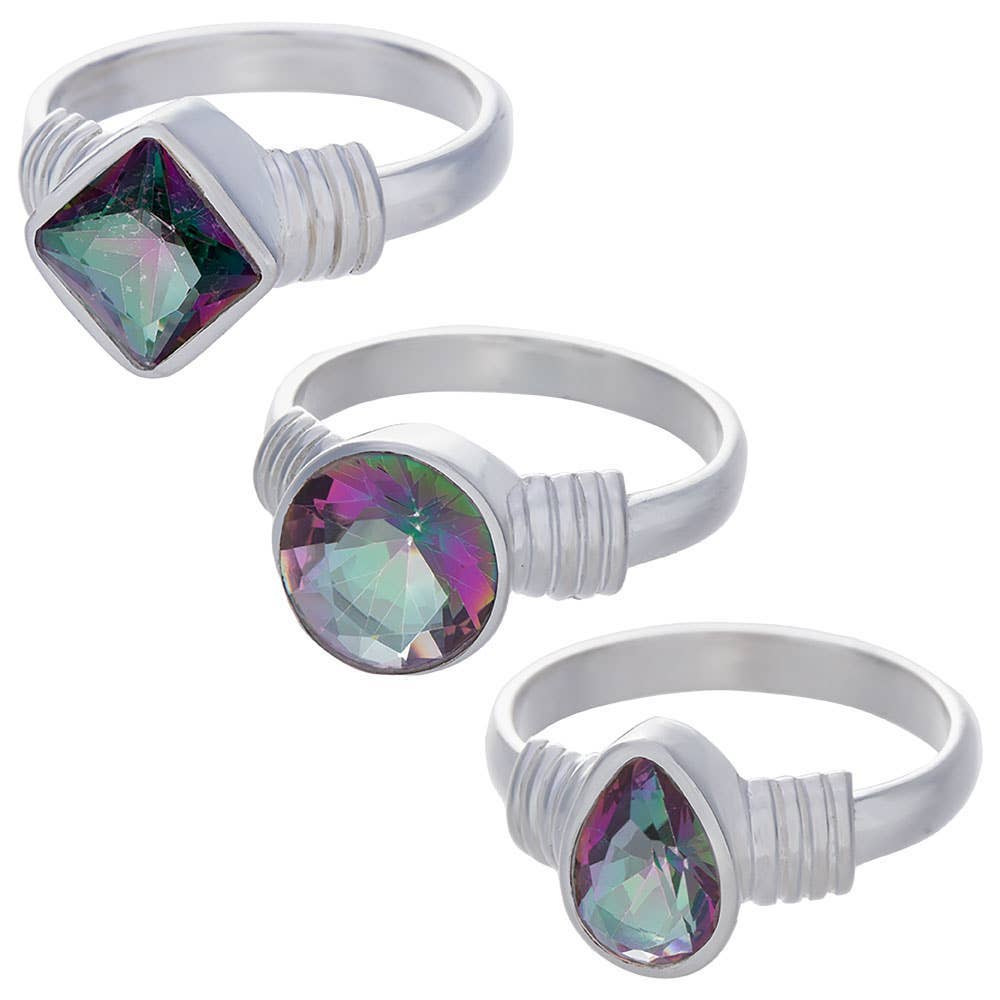 Mystic Topaz Sterling Silver Ring