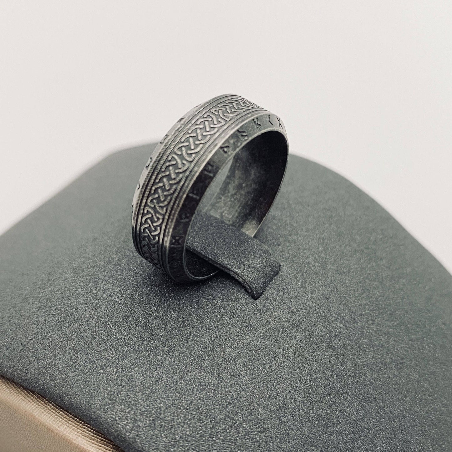 Viking Rune Celtic Knot Titanium Steel Ring