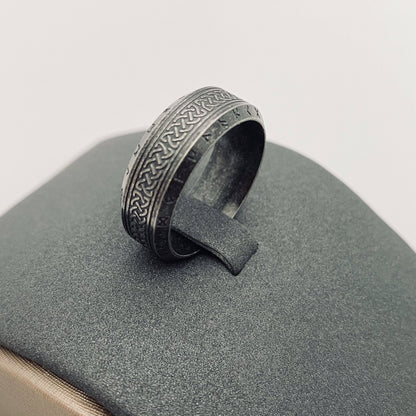 Viking Rune Celtic Knot Titanium Steel Ring
