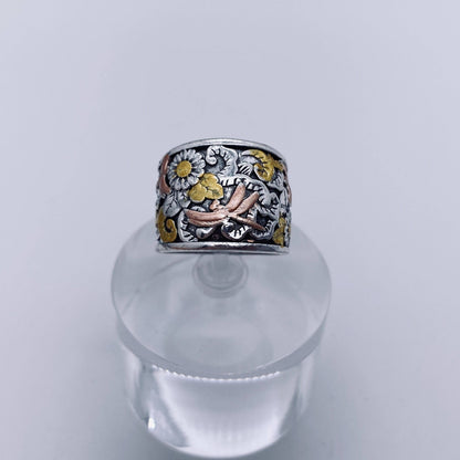 Steampunk Style Carved Ring