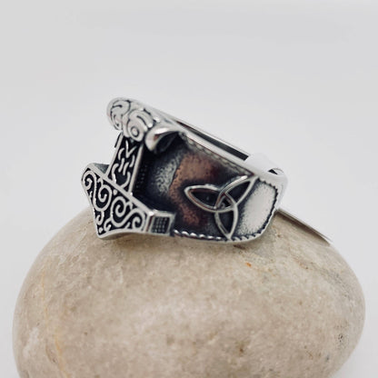 Viking Thor Goat Celtic Knot Stainless Steel Ring
