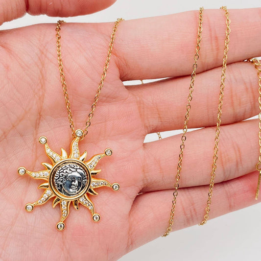 Sun God Apollo Pendant Necklace