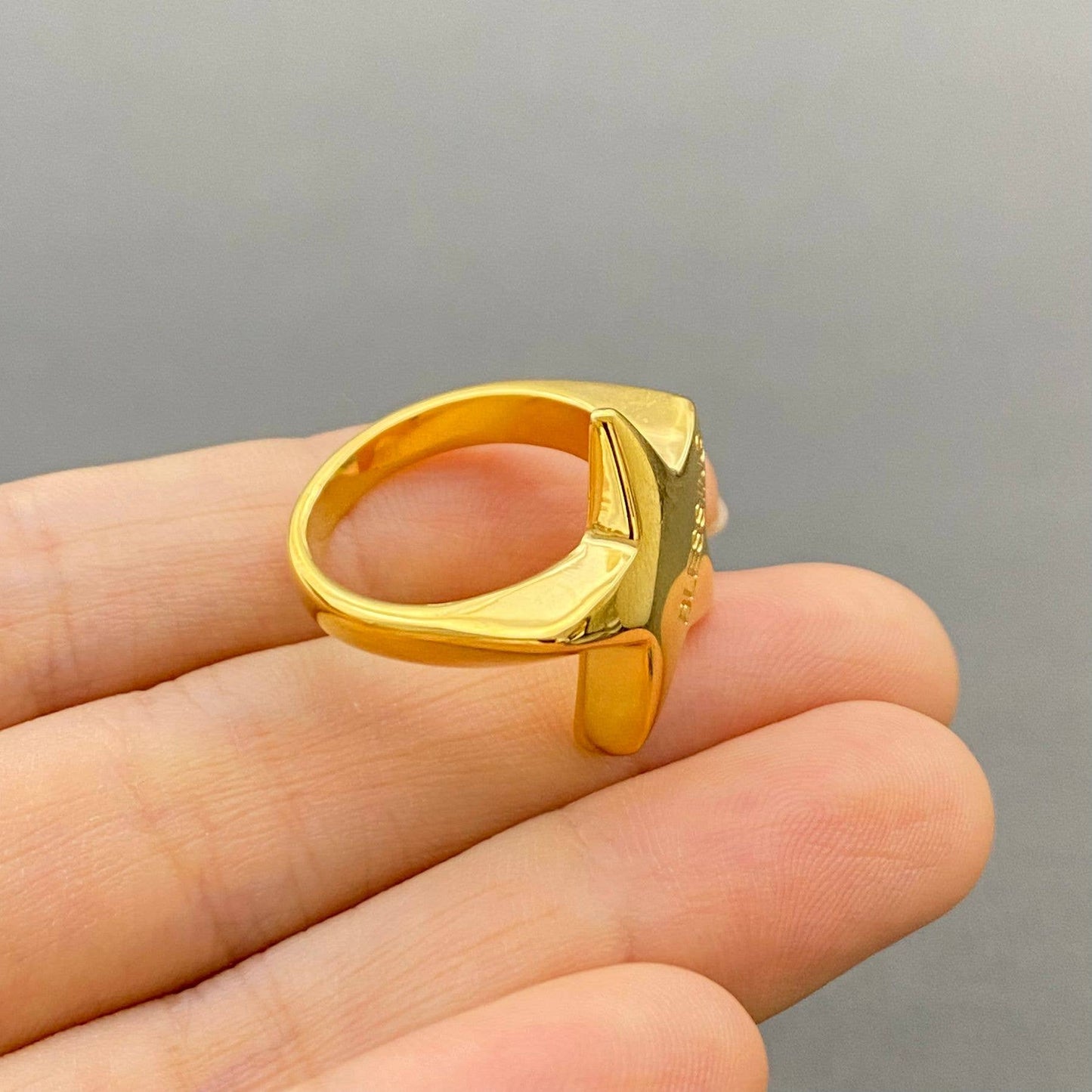 BLESSING Star 18K Gold Plated Stainless Steel Ring