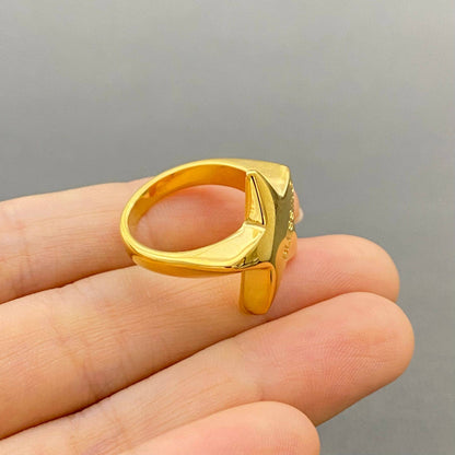 BLESSING Star 18K Gold Plated Stainless Steel Ring