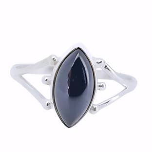 Black Onyx Stone Sterling Silver Ring