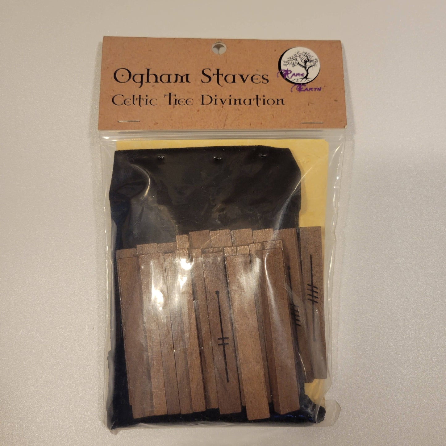 Walnut Celtic Ogham Staves - Engraved Wood