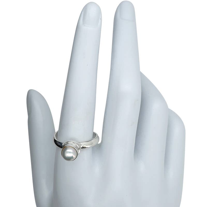 Pearl Sterling Silver Ring