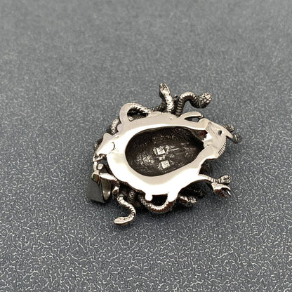 Medusa Stainless Steel Charm on Chain Necklace