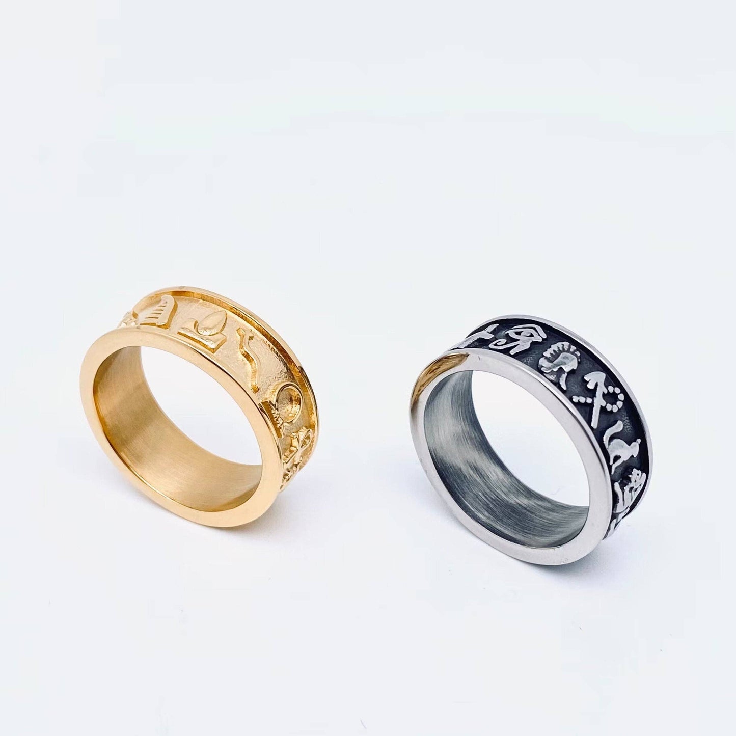 Egyptian Symbol Stainless Steel Ring