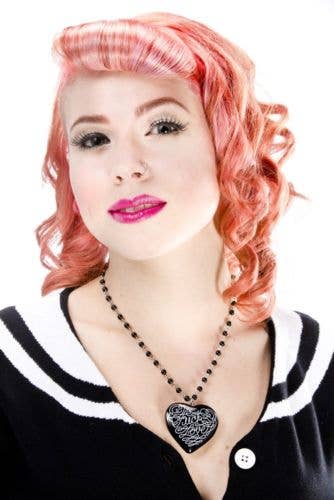 Sourpuss Necklace 🖤 Fuck Love Heart