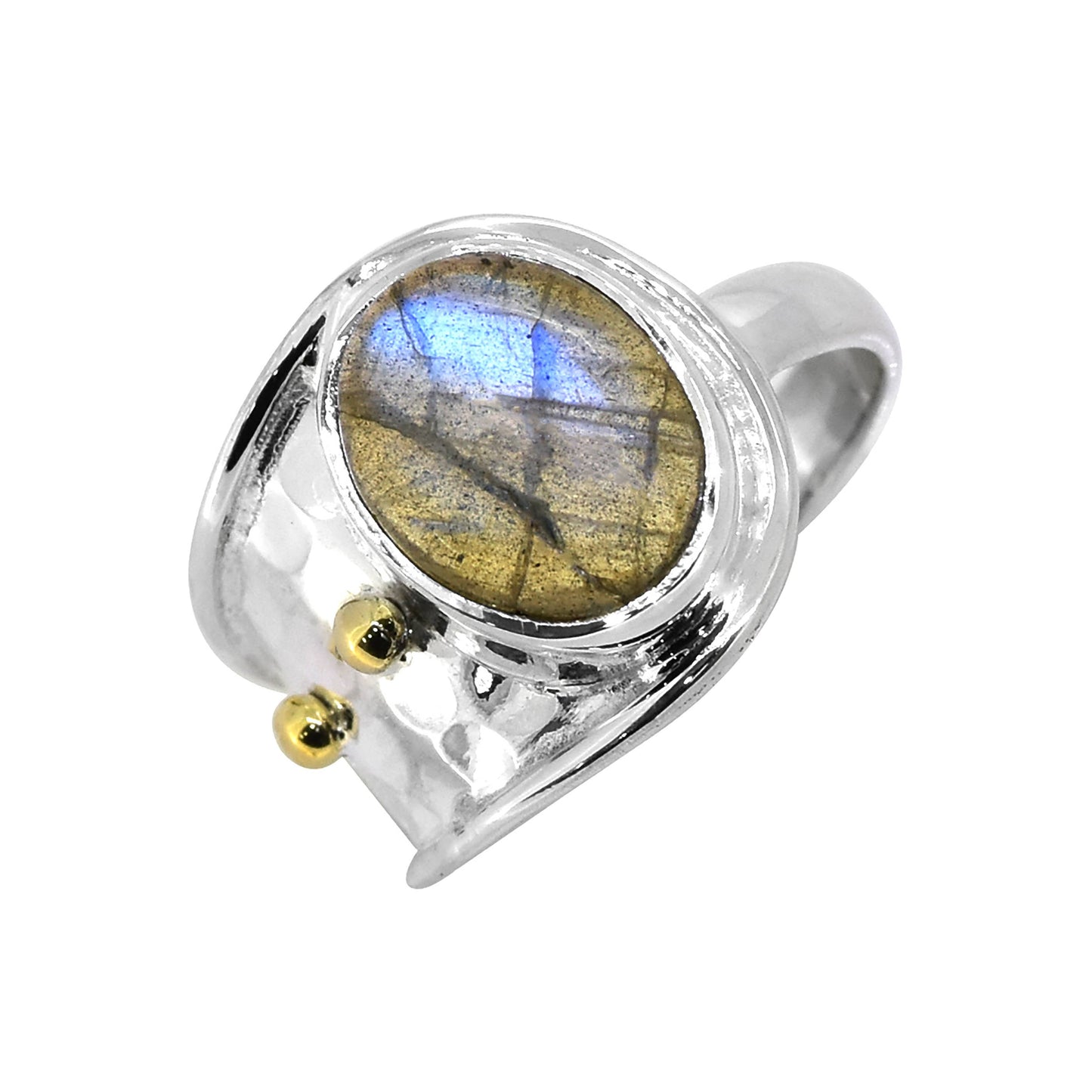 925 Sterling Silver Labradorite Gemstone Artisan Ring
