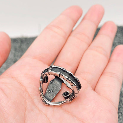 Vampire Coffin Stainless Steel Ring