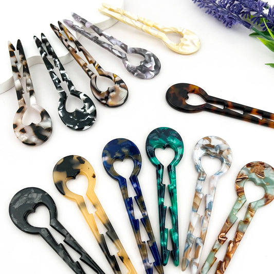 U-Shaped Heart Hair Pin