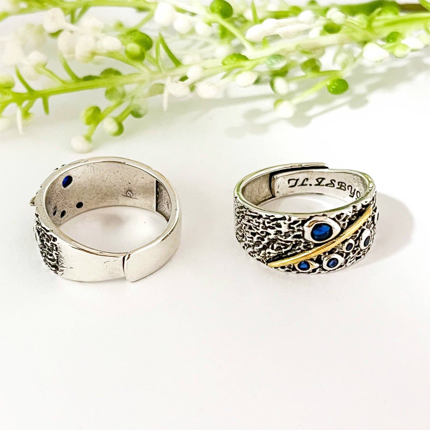 Starry Sky Wide Adjustable Open Ring