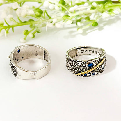 Starry Sky Wide Adjustable Open Ring