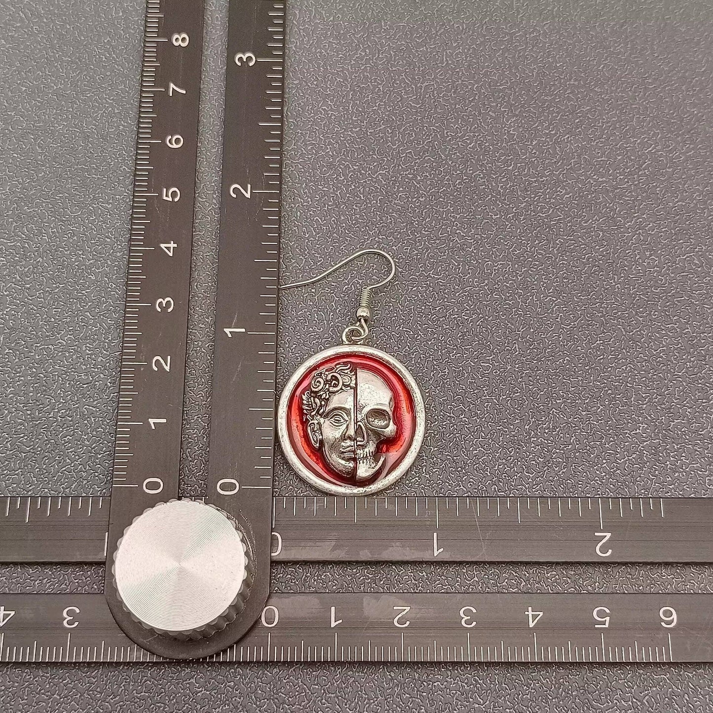 Memento Mori ◇ Half Face Half Skull Earrings
