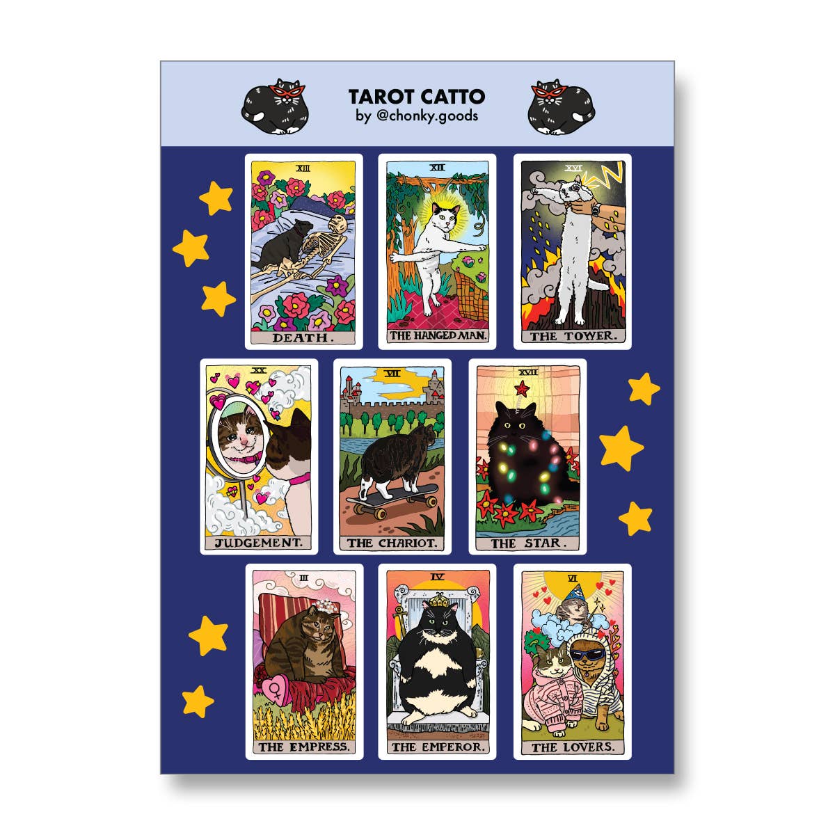 Tarot Cat Sticker Sheets