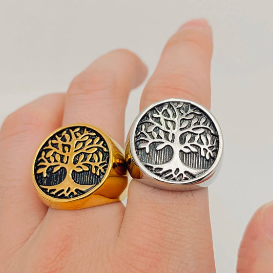 Tree of Life Stainless Steel Ring