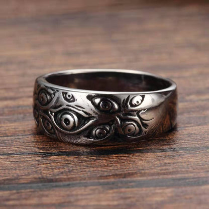 Gothic Evil Eye Demon Band ☆ Hypoallergenic Stainless Steel