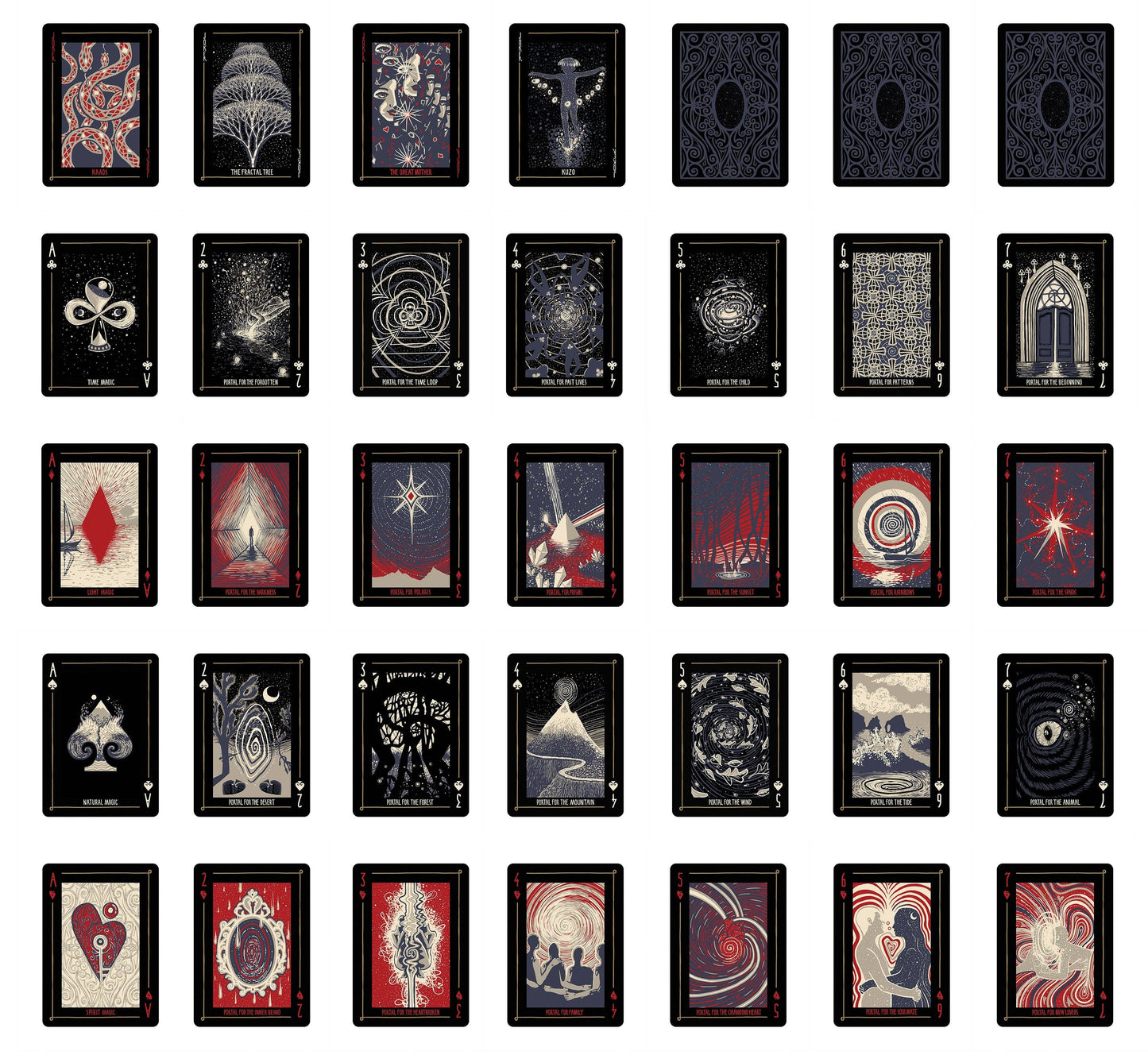 Open Portals Playing Cards & Oracle (Darkside Colorway)