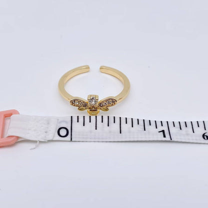 Cubic Zirconia Bee Adjustable Ring