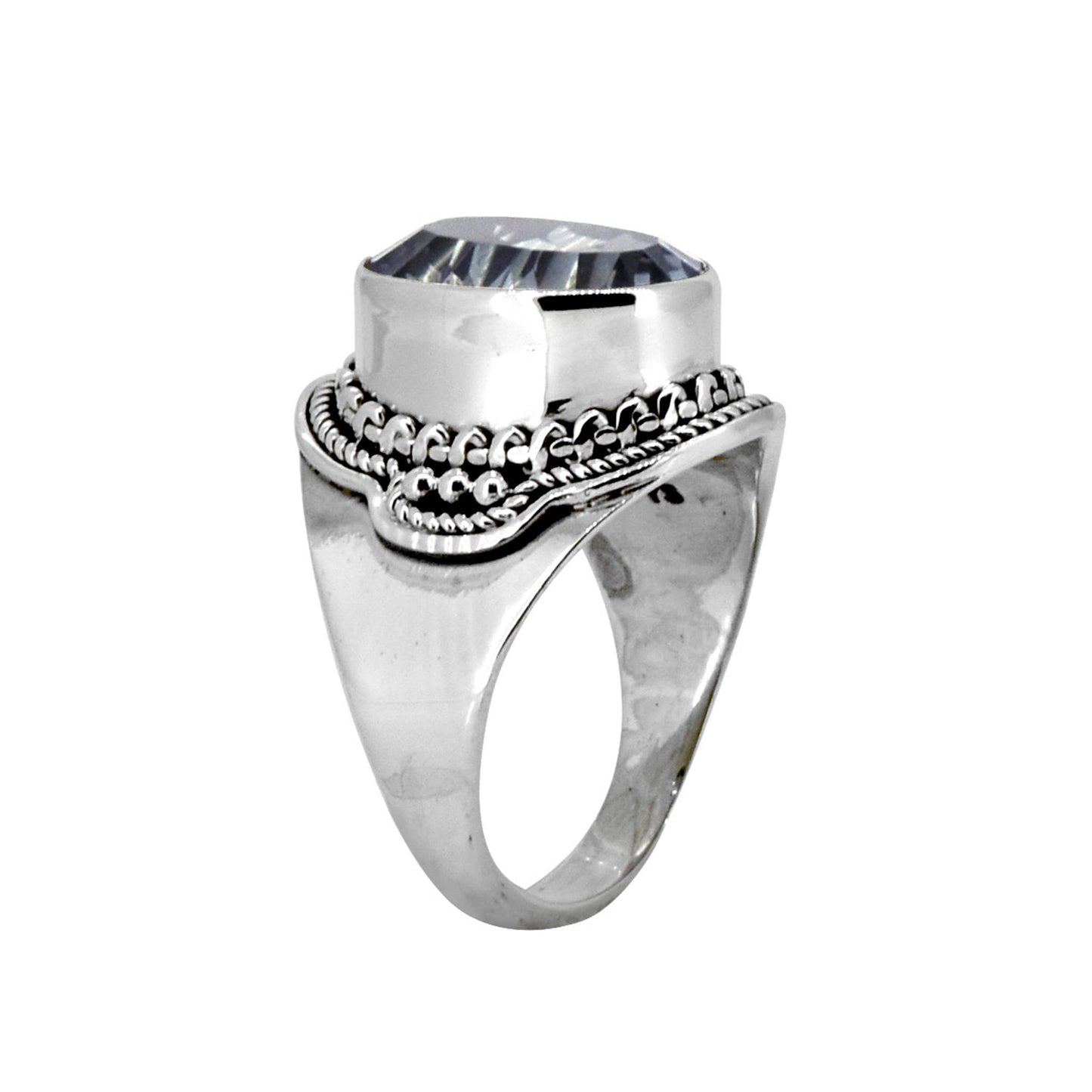 925 Silver Regal Blue Mystic Quartz Gemstone Ring
