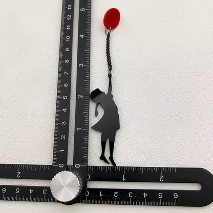 Banksy-Style ☆Girl Holding A Balloon Acrylic Dangle Earrings