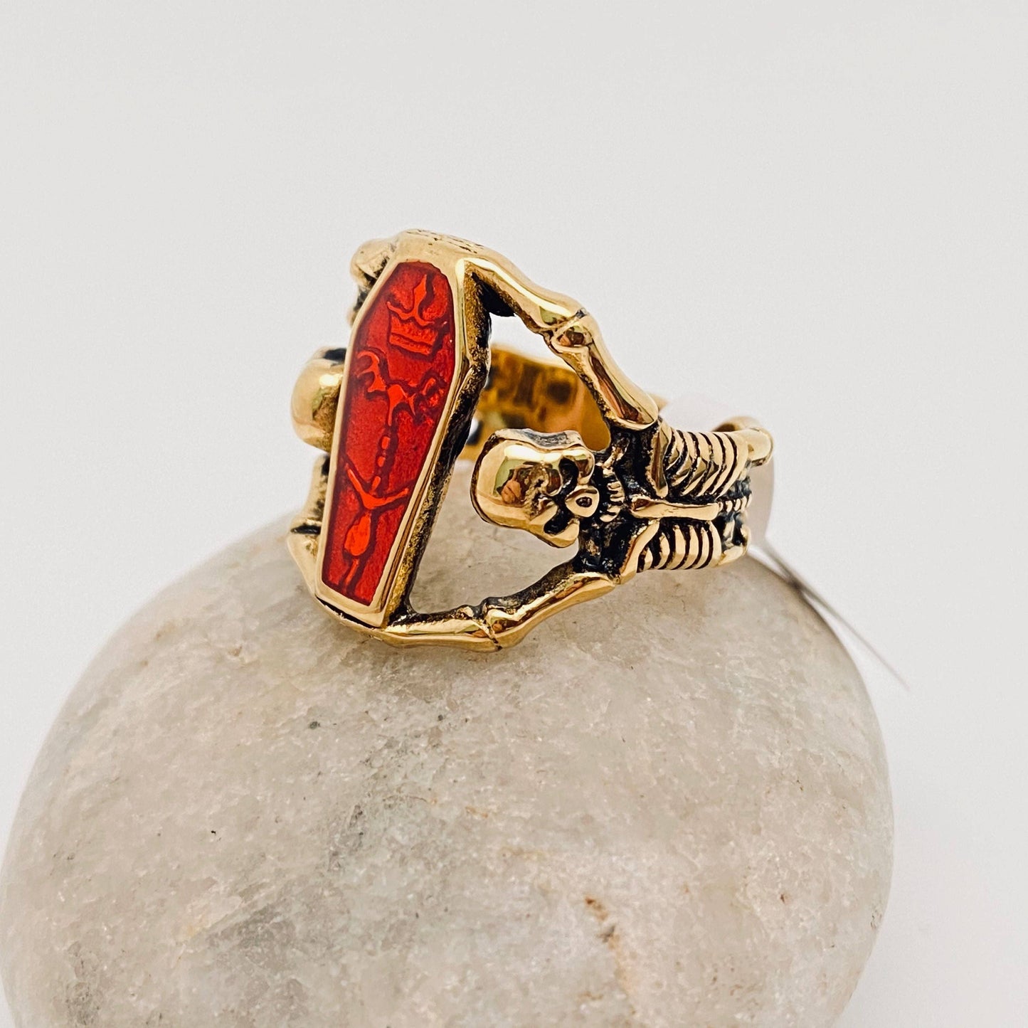 Coffin & Skull Stainless Steel Ring