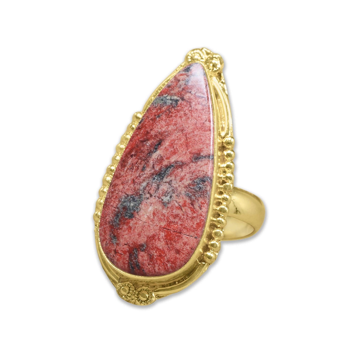 Semi-Precious Gemstone Rings ☆ Gold Overlay, Assorted Designs & Stones