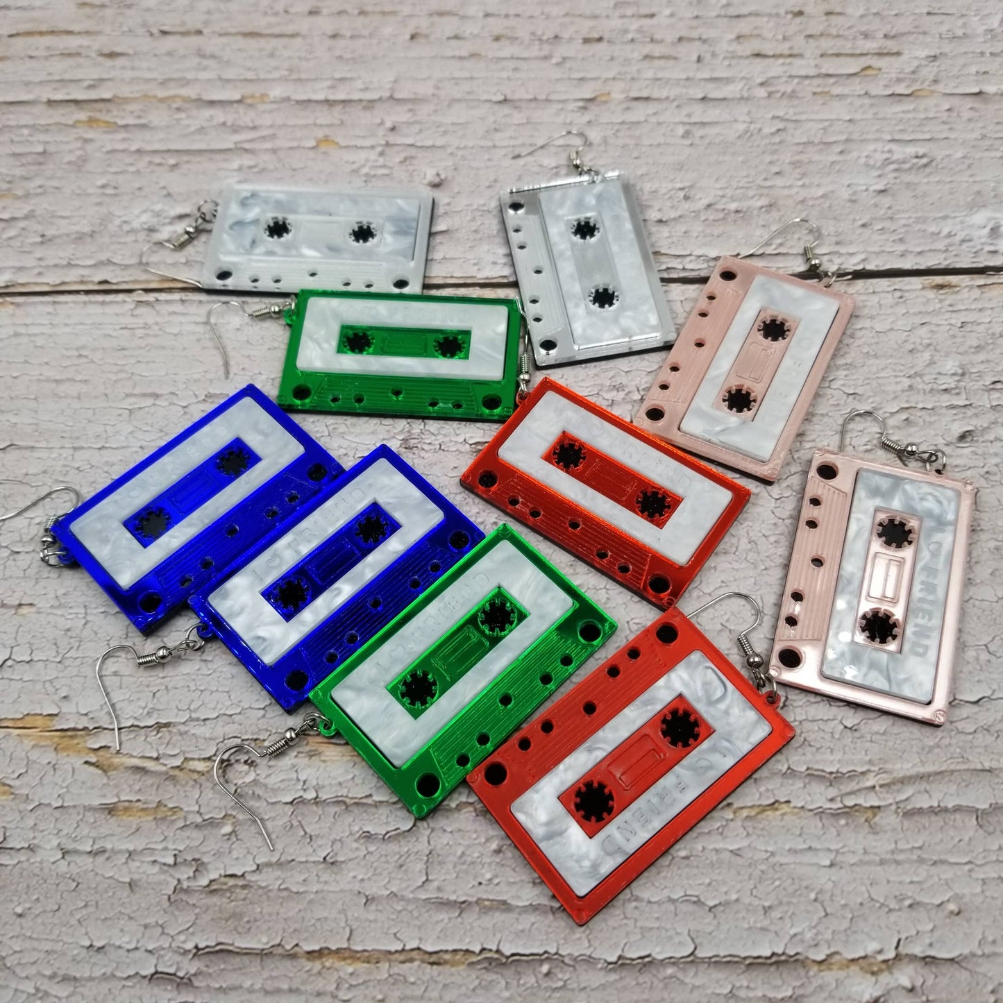 Mix Tape Retro Cassette Hoop Earrings
