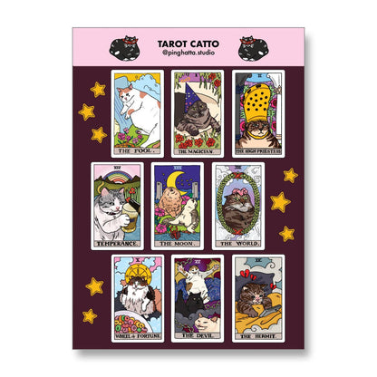 Tarot Cat Sticker Sheets