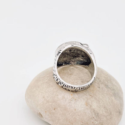 Black Vintage Red Sun Ring