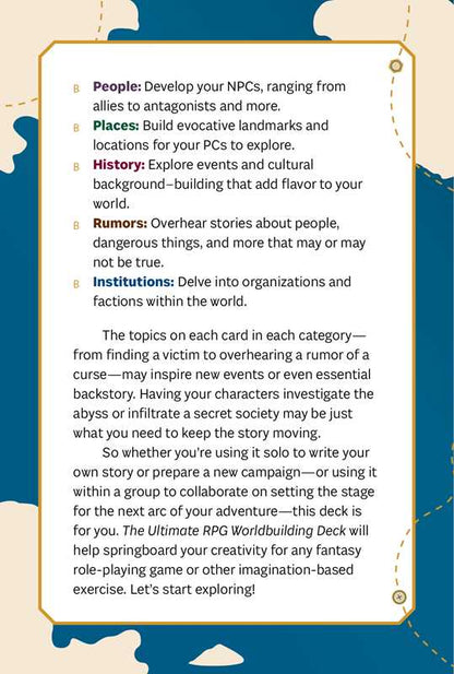 Ultimate RPG Worldbuilding Deck by James D’Amato