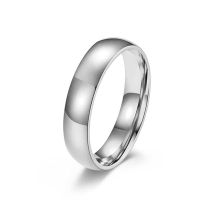 Simple Glossy Stainless Steel Ring