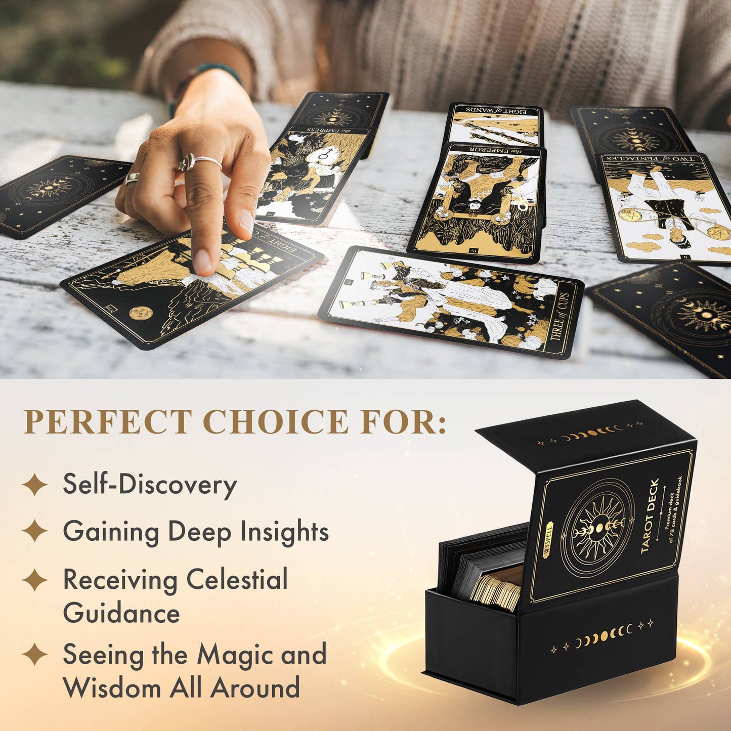 Wyspell Classic Tarot Cards ☆ Gold Edition RWS