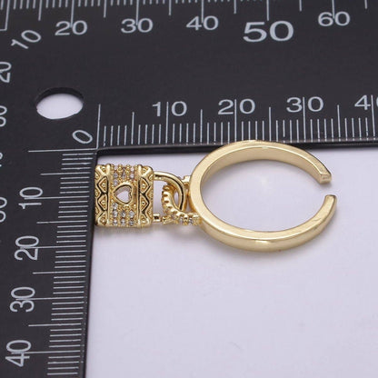Lock Ring ☆ Cuff Open Padlock Adjustable Ring
