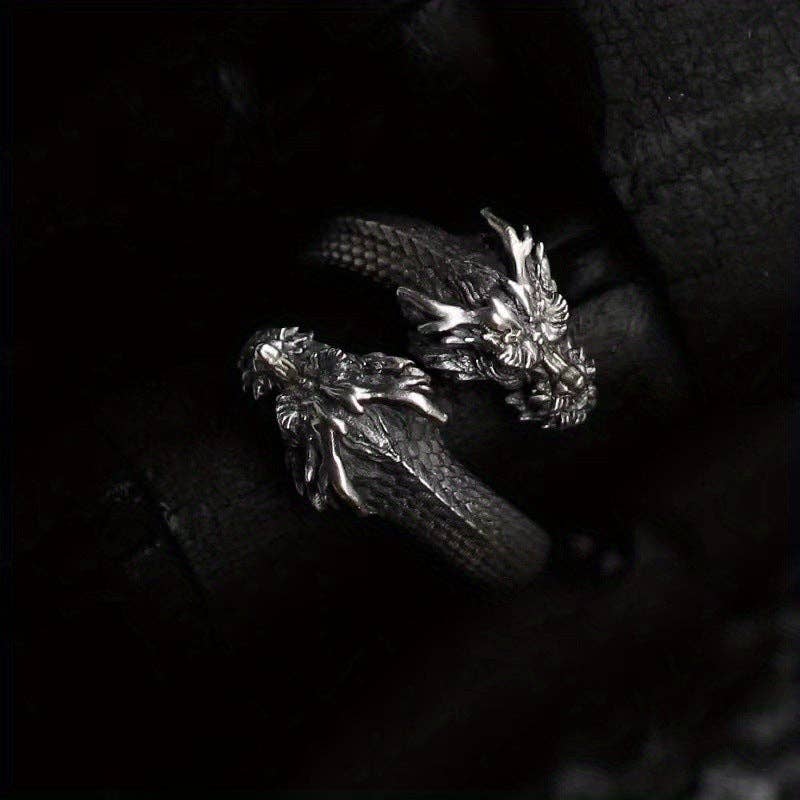 Double-Headed Dragon Open Style Ring