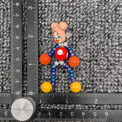 YK - Circus Style Funny Resin Clown Post Earrings