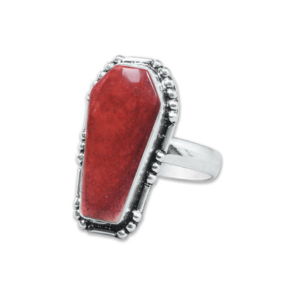 Artisanal Coffin-Cut Gemstone Rings
