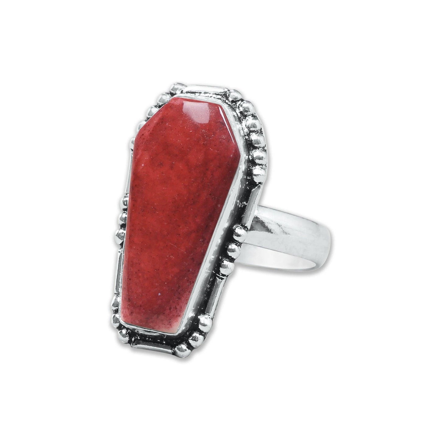 Artisanal Coffin-Cut Rings ⚰️ Assorted Gemstones (US Sizes 6–10)