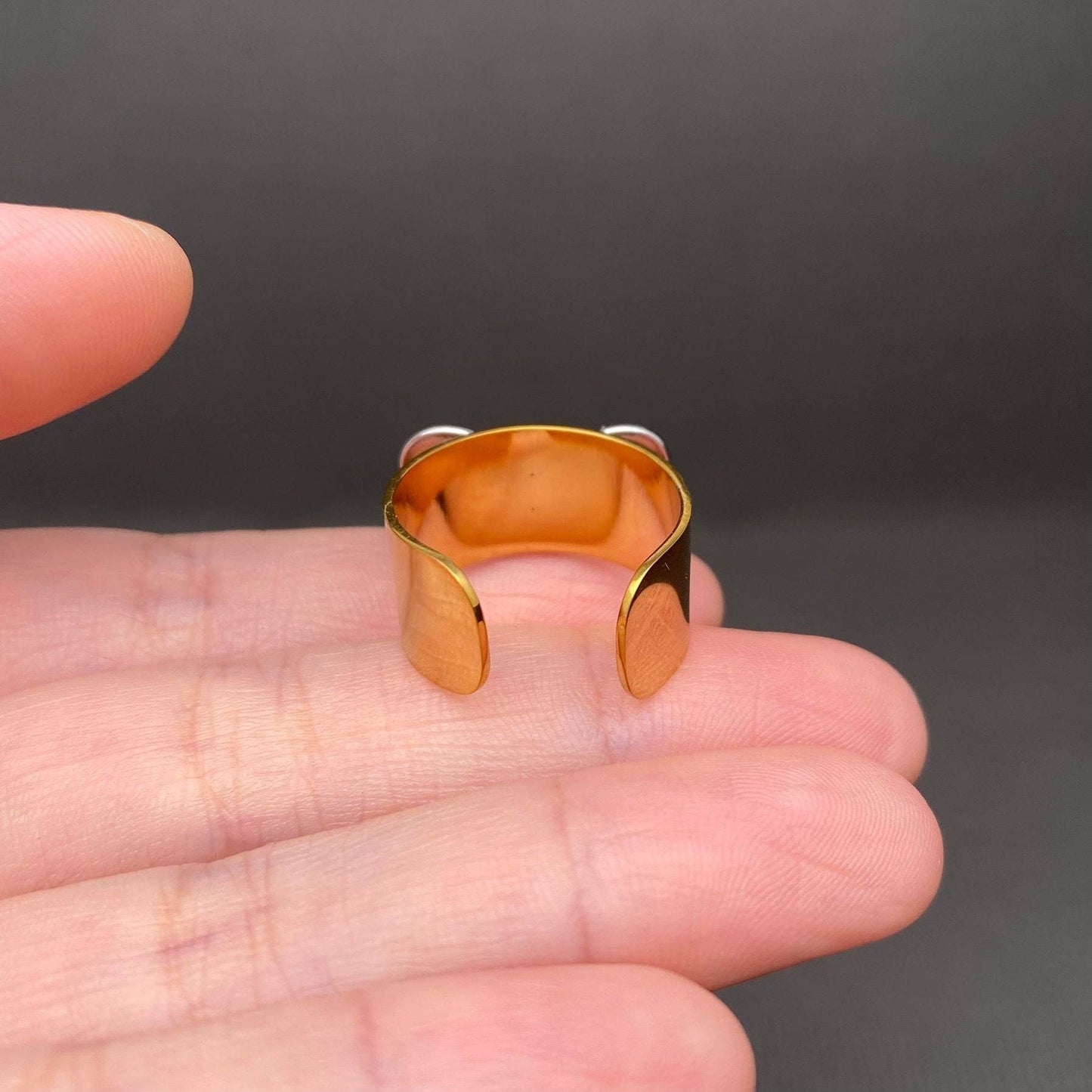 Two-Tone Bow ☆ 18K Gold Plated Stainless Steel Ring