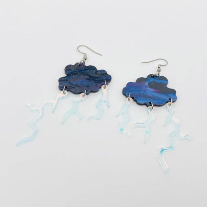 Storm Cloud & Lightning 🌩 Earrings
