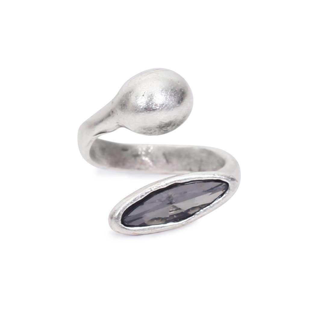 Handmade Swarovski Crystal Brass Ring